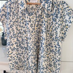 Velvet Floral Patterned Shirt